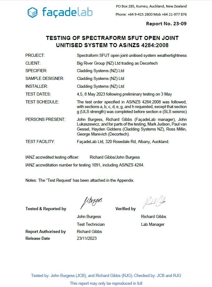 SPECTRAFORM AS NZS 4284 thru wall flashings